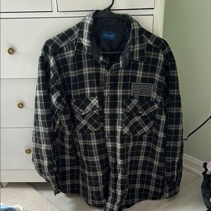 Men's Black Plaid Flannel